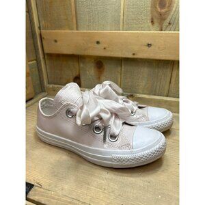 US5 Converse Chuck Taylor All Star Big Eyelet Shoe 561401C Pink Ribbon Laces